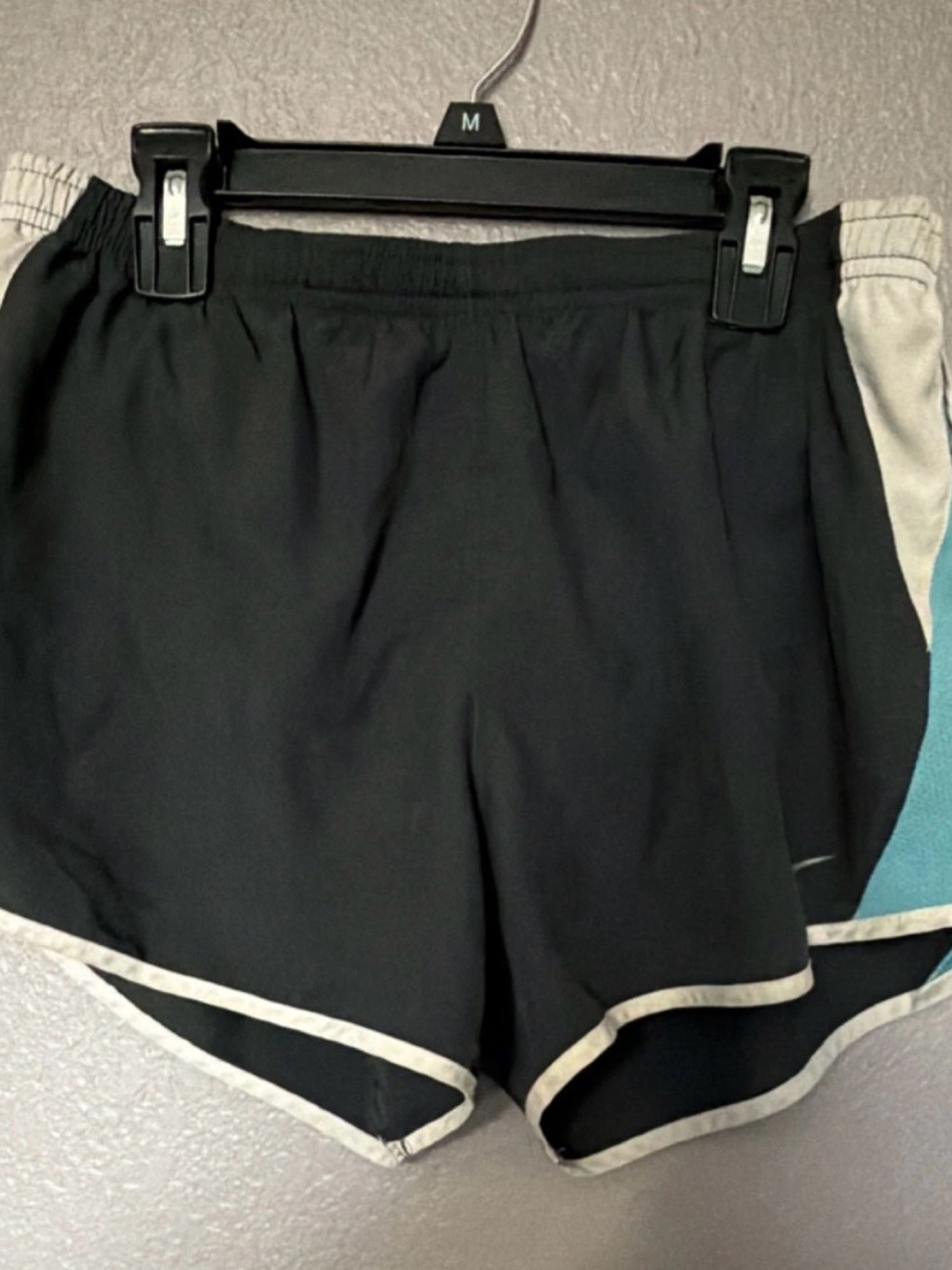 Nike Black Women's Athletic Shorts with Cream Trim